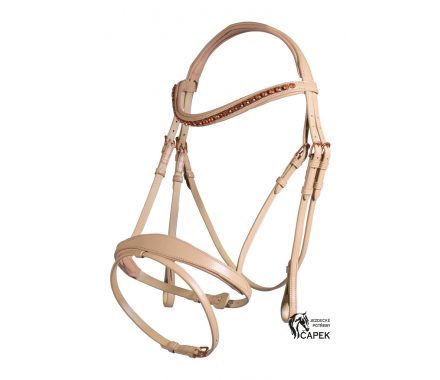 Uzdečka HKM -ROSEGOLD ELEGANT-